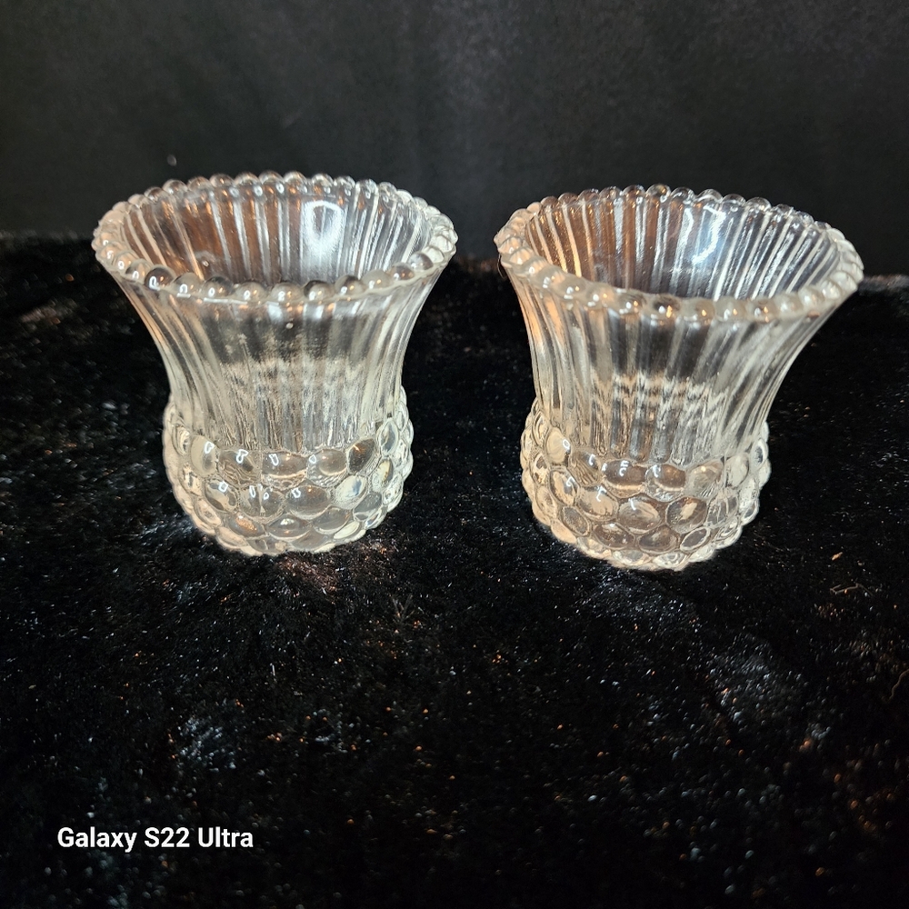 Vintage Votive Glass 3" Candleholders